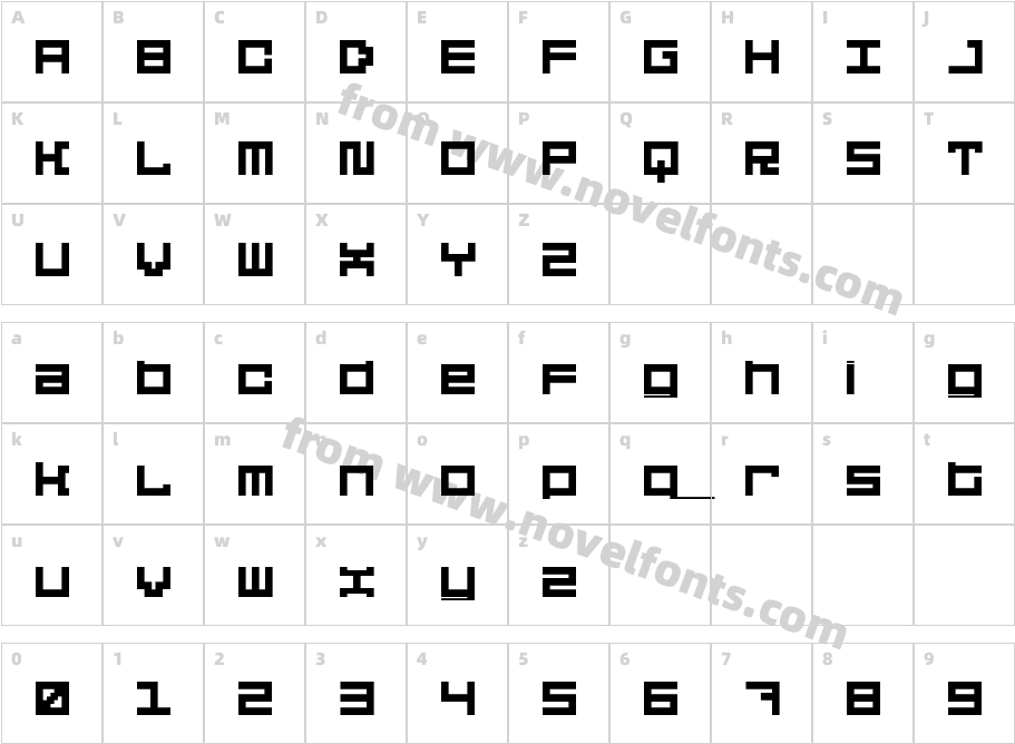 5Didgit Solid RegularCharacter Map