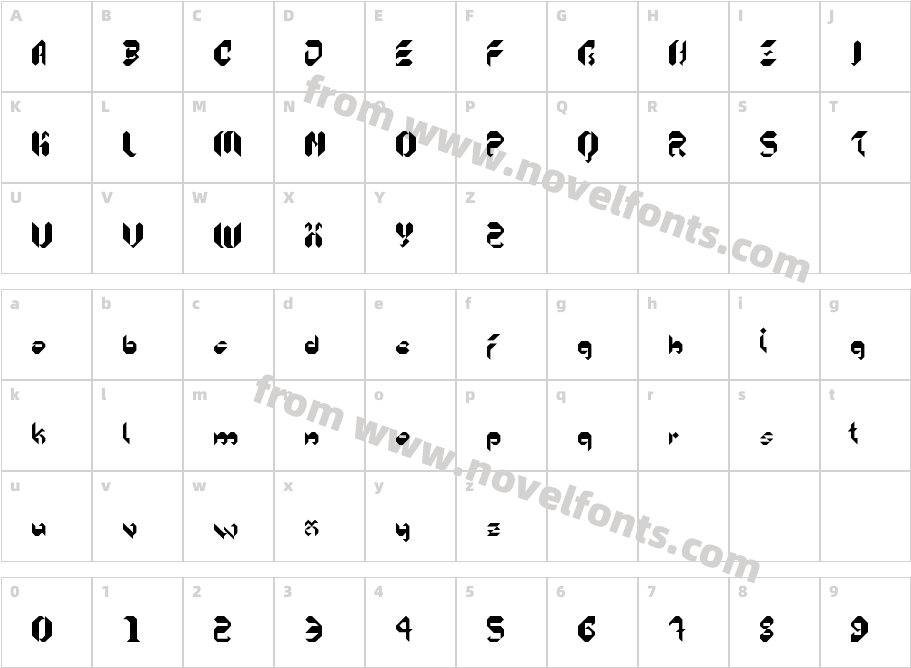 5Kreeper RegularCharacter Map