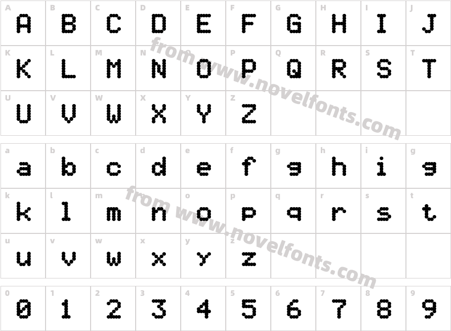 5by7-BoldCharacter Map