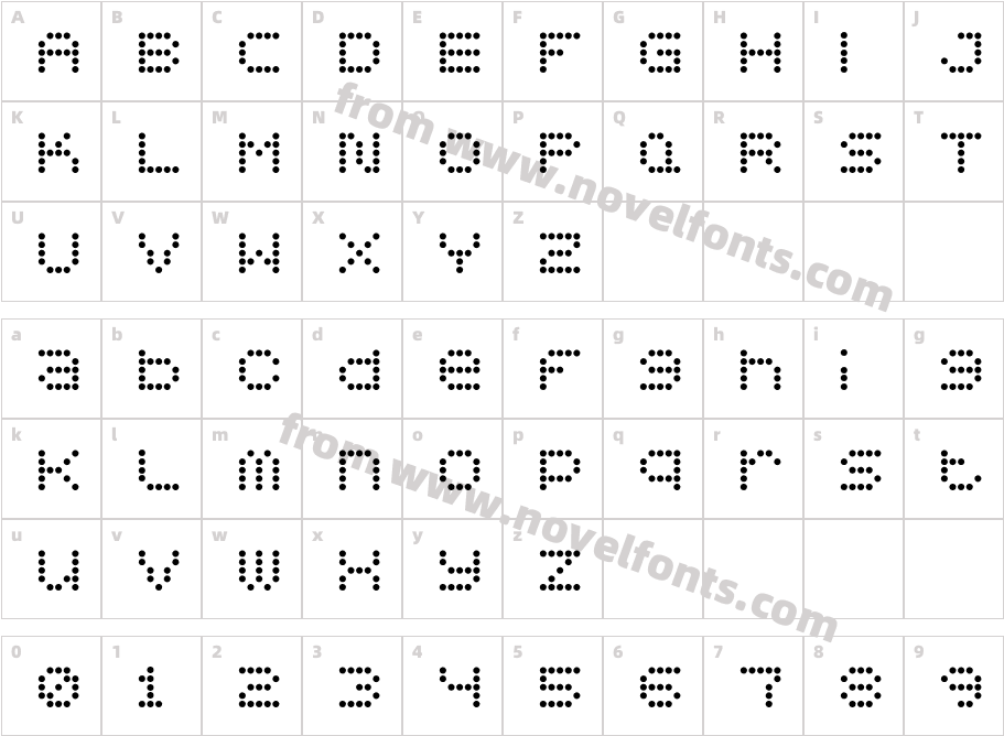 5x5 DotsCharacter Map