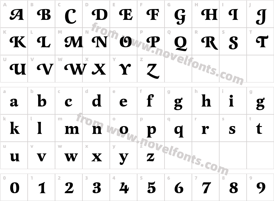 600-CAI978Character Map