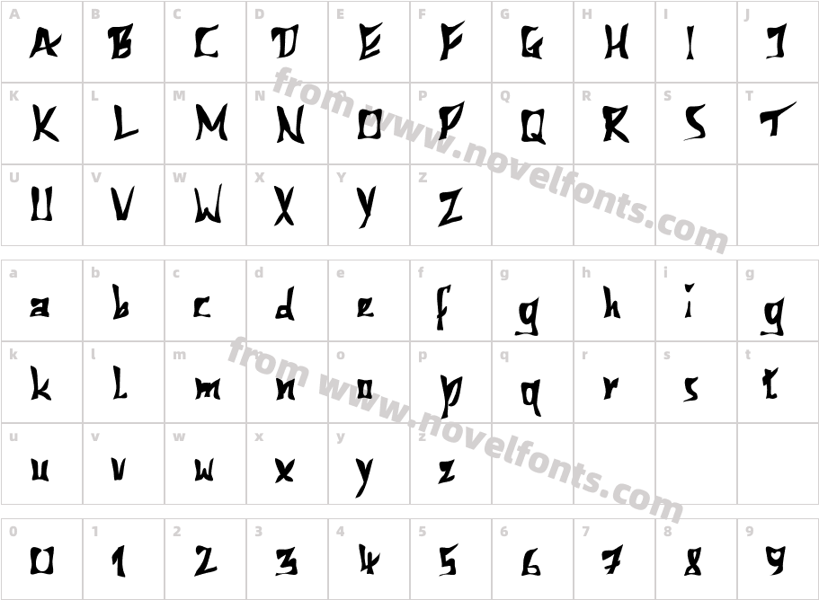 612Koshey-BoldCharacter Map