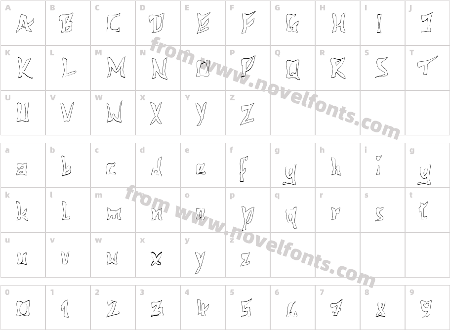 612KosheyLine-BoldCharacter Map