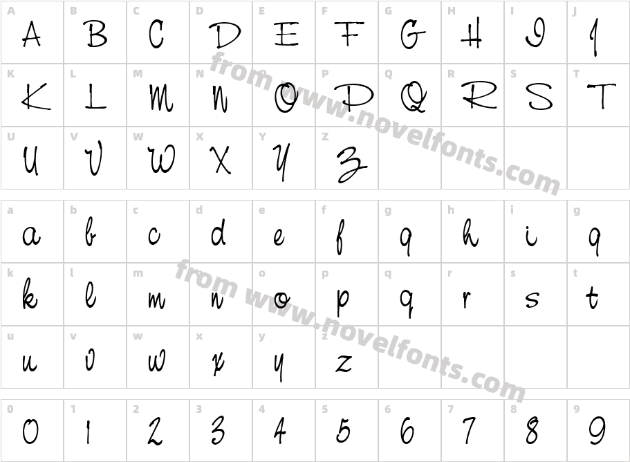 661-CAI978Character Map