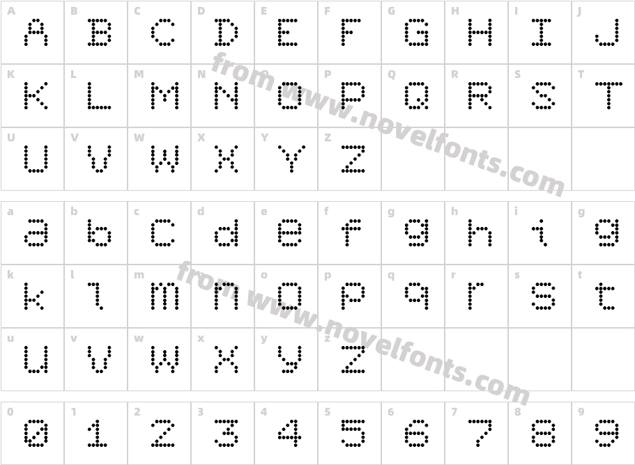 6x7oct Alternate BoldCharacter Map