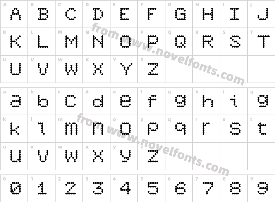 6x7oct Alternate ExtraBoldCharacter Map