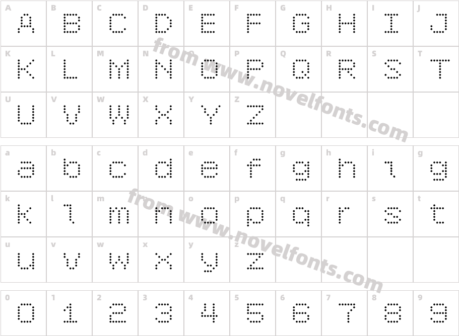 6x7oct RegularCharacter Map