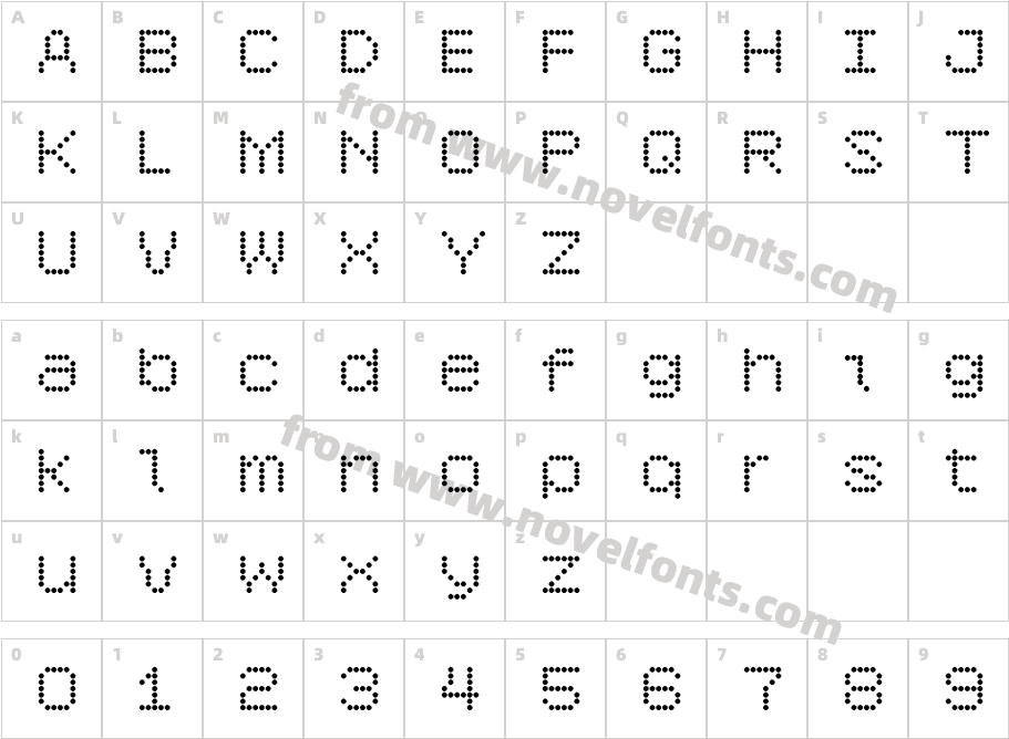 6x7octBoldCharacter Map