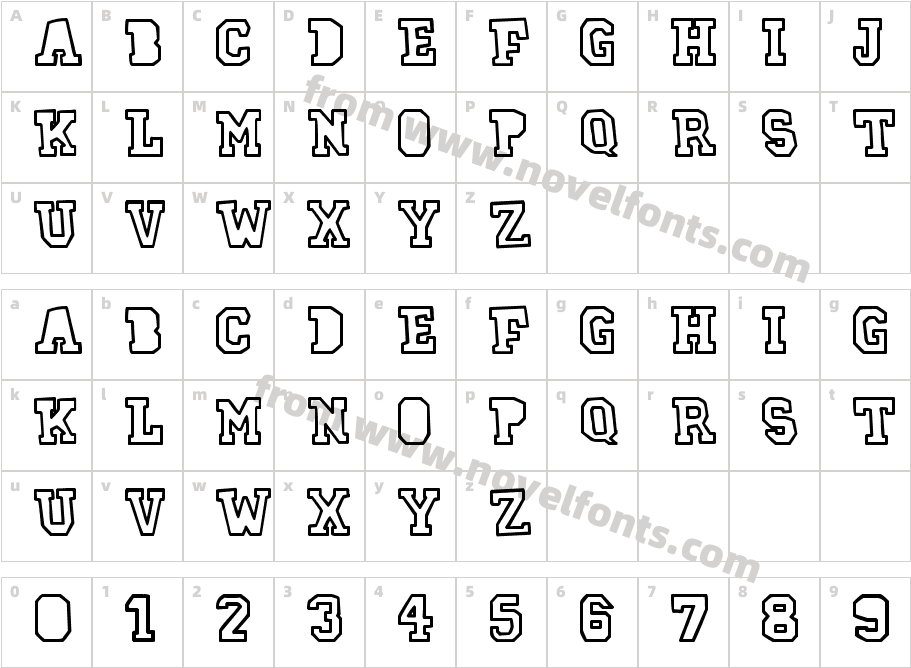 78 skate outlineCharacter Map