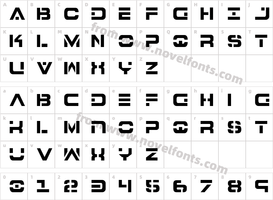 7th Service Semi-CondensedCharacter Map