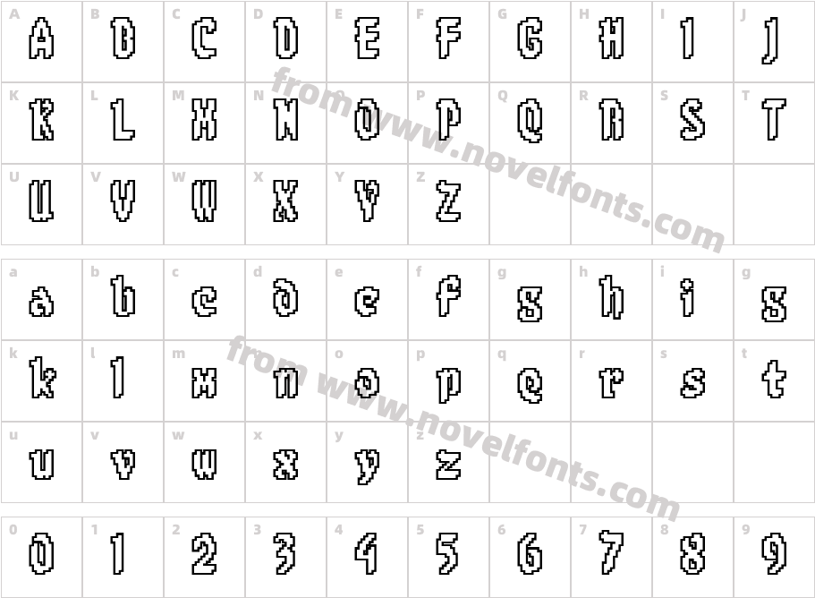 8-bit Limit O (BRK)Character Map