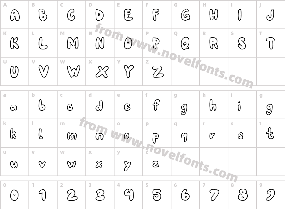 80er Teenie DemoCharacter Map