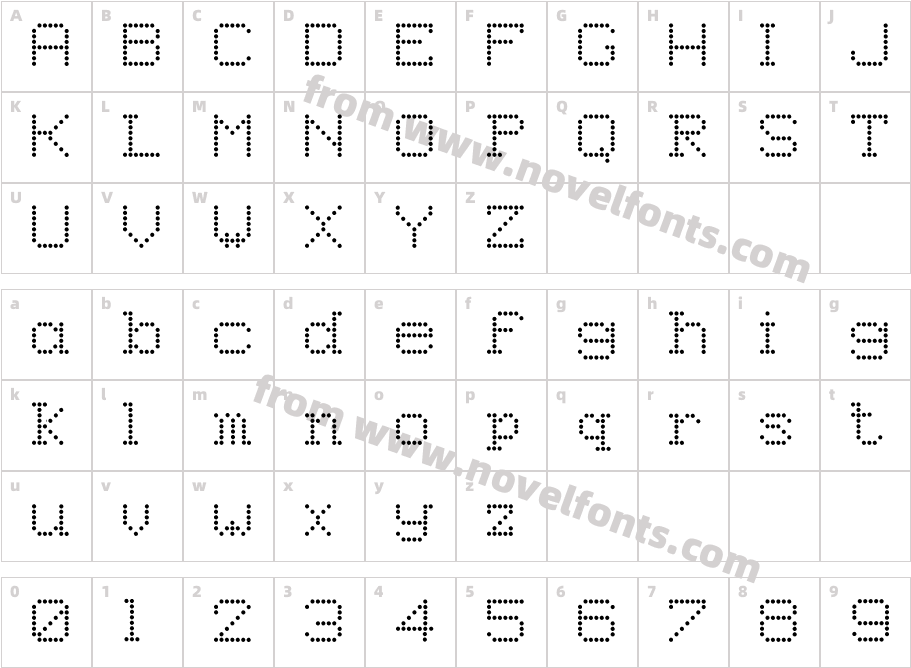 8Pin MatrixCharacter Map