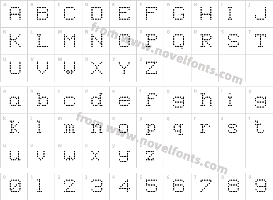 8PinMatrixCharacter Map