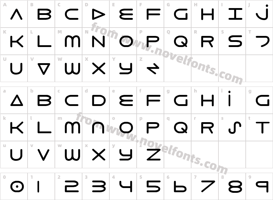 8th Element BoldCharacter Map