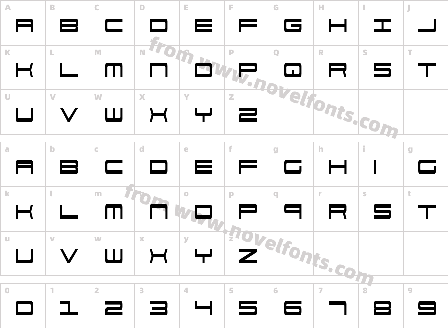 911 Porscha CondensedCharacter Map