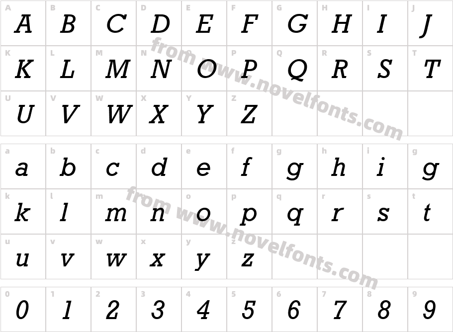 915-CAI978Character Map