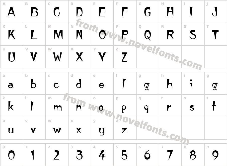 942-CAI978Character Map