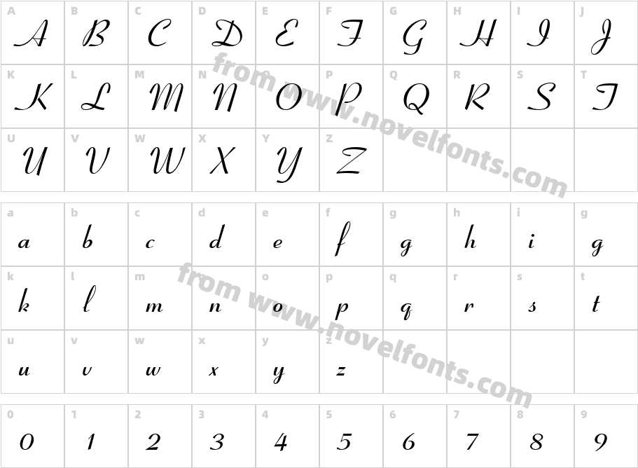 968-CAI978Character Map