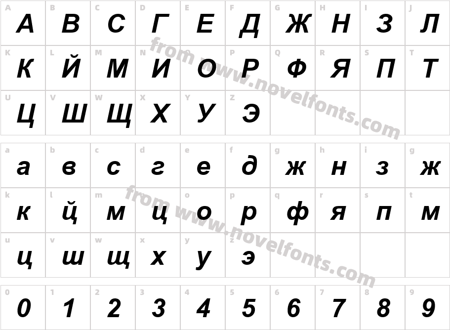 972-CAI978Character Map