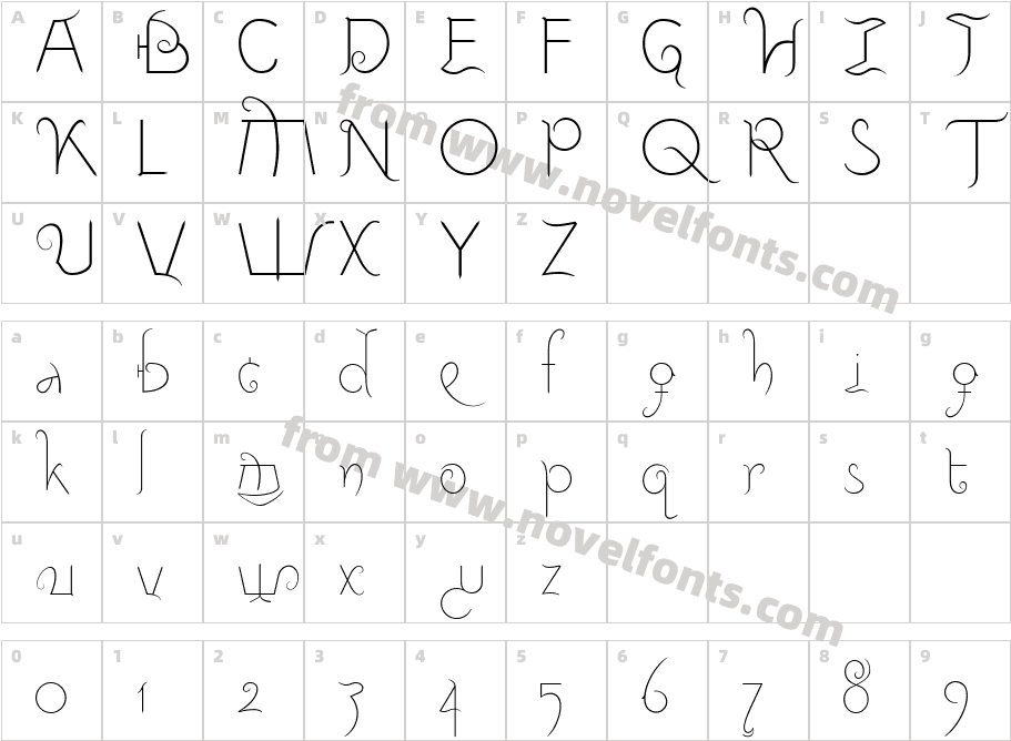 9mmCharacter Map