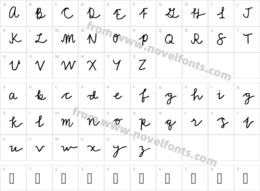 A Cursive RegularCharacter Map