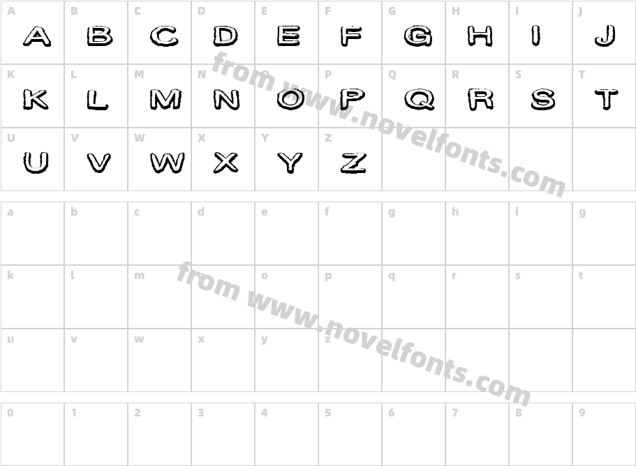 CF Marie Eve Cartoons RegularCharacter Map