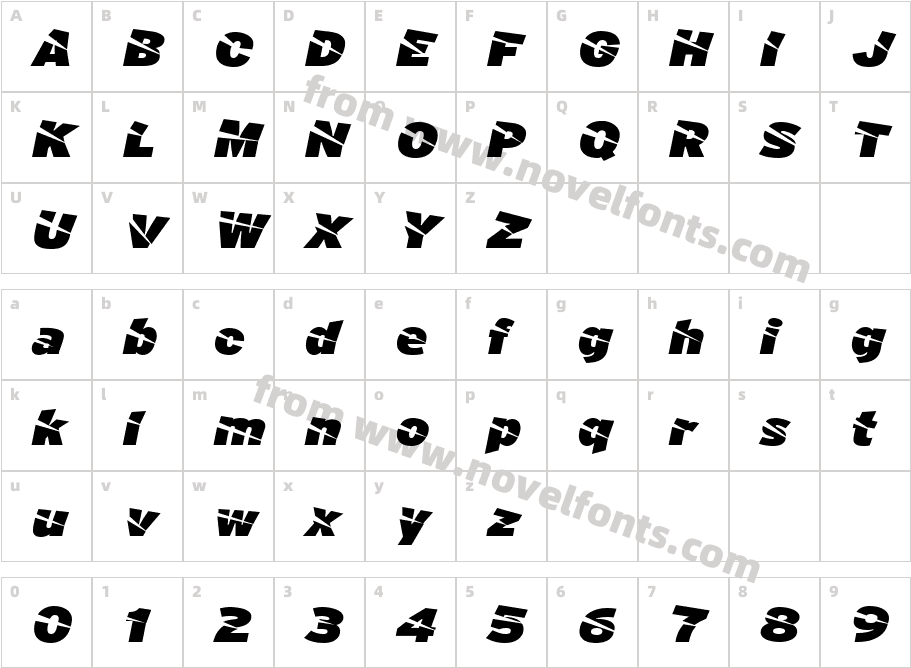 A-CuchilladaCharacter Map