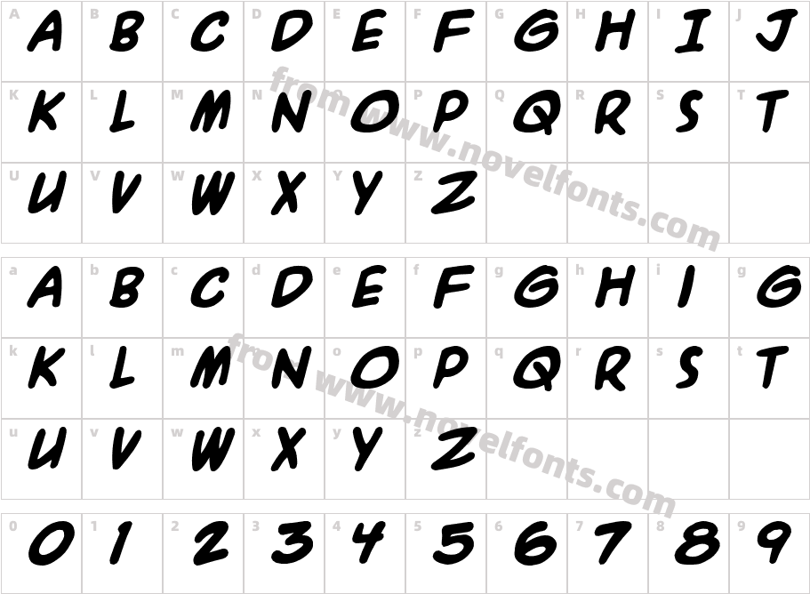 A.C.M.E. Explosive BoldCharacter Map