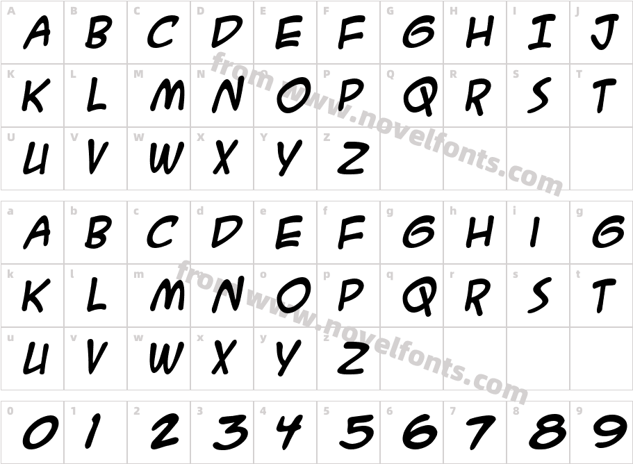 A.C.M.E. Secret Agent BoldCharacter Map