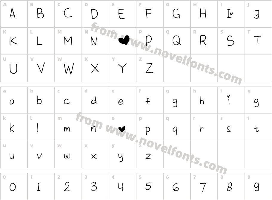 ACTloveCharacter Map