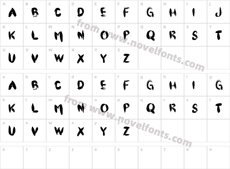 CF Pinceau RegularCharacter Map