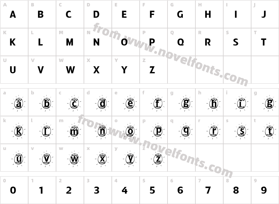 ADFBEasterEggCharacter Map