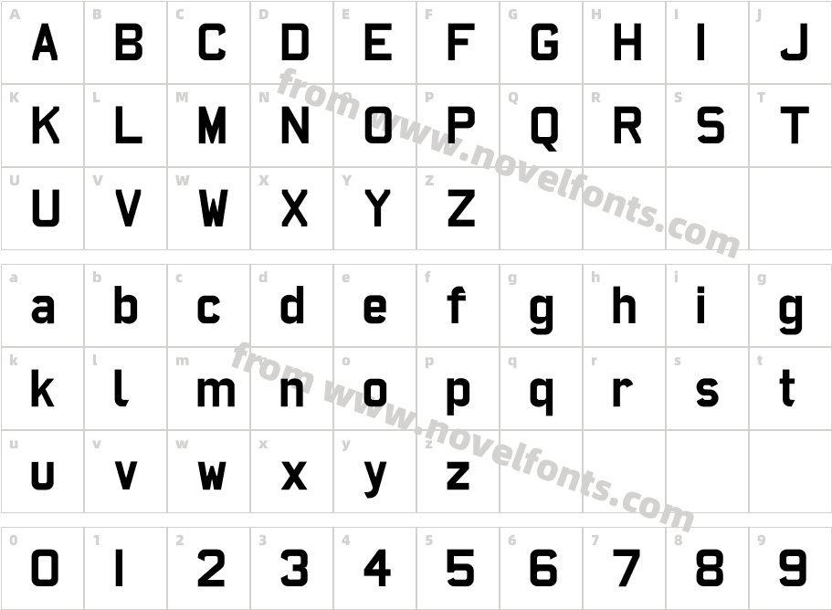 AFCarplates-BoldCharacter Map