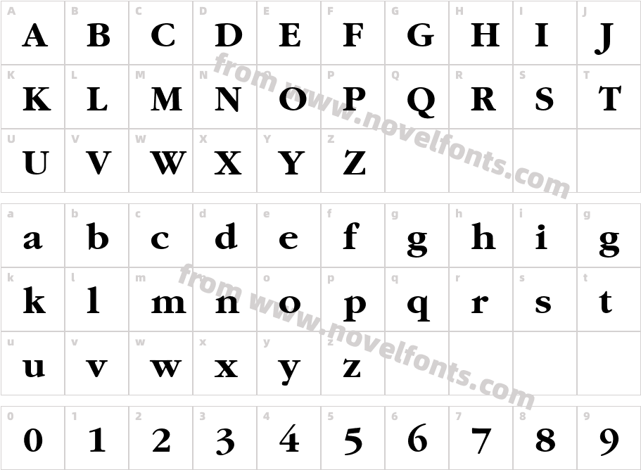 AGGaramond Cyr BoldCharacter Map