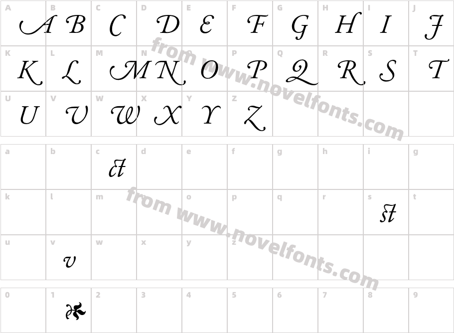 AGaramondAlt-ItalicCharacter Map