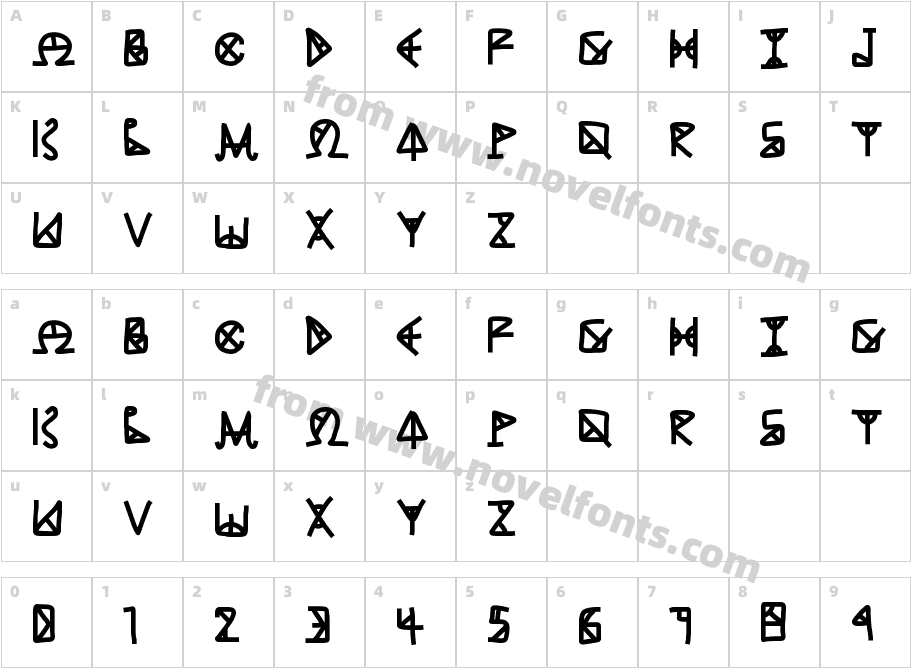 ANCIENT GREASECharacter Map