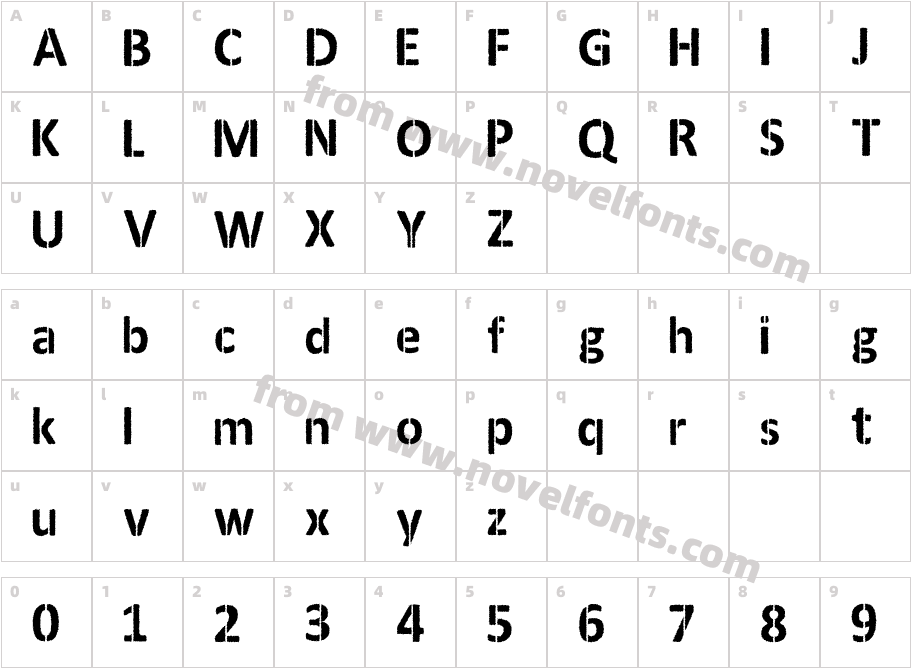 ANDERSONCharacter Map