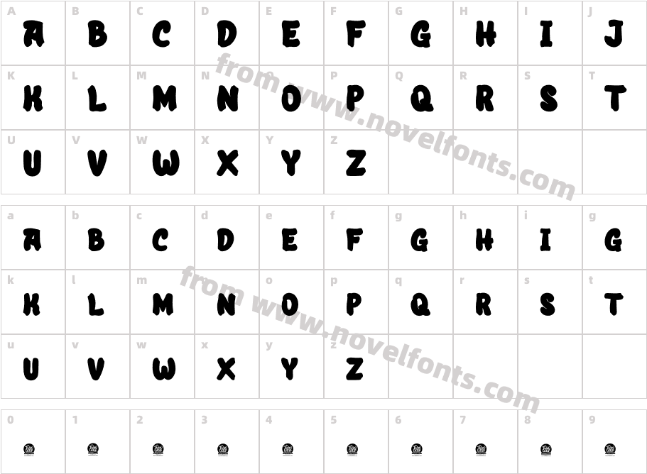 ANGOMBE Personal UseCharacter Map