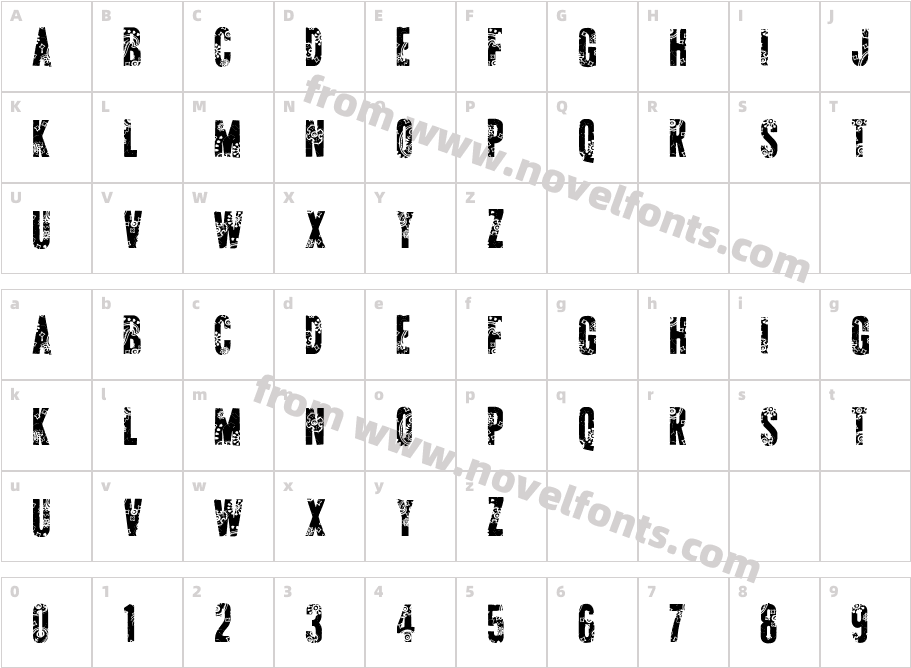 AP Applique CutCharacter Map