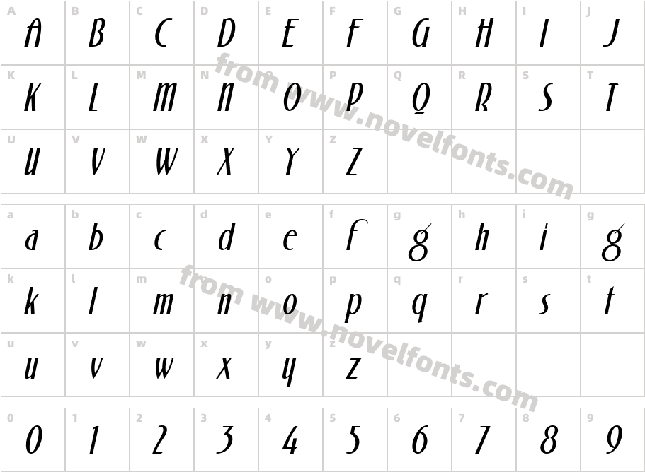 ARB44ChicagoModernAUG-35CAW01-ItCharacter Map