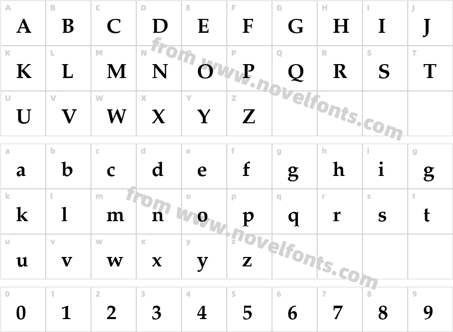 ASVCodar LT BoldCharacter Map