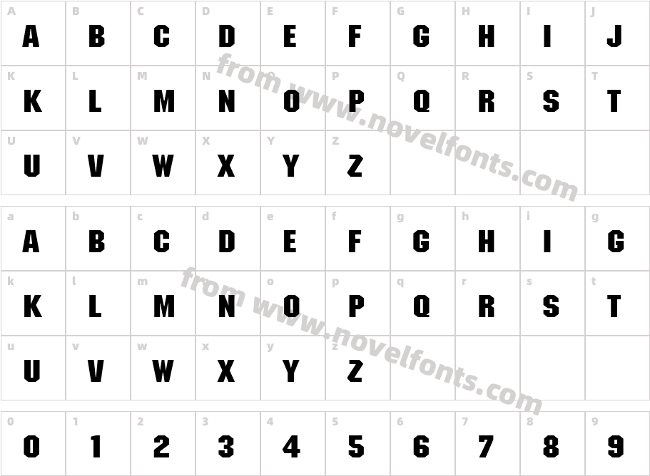 ATROX normalCharacter Map