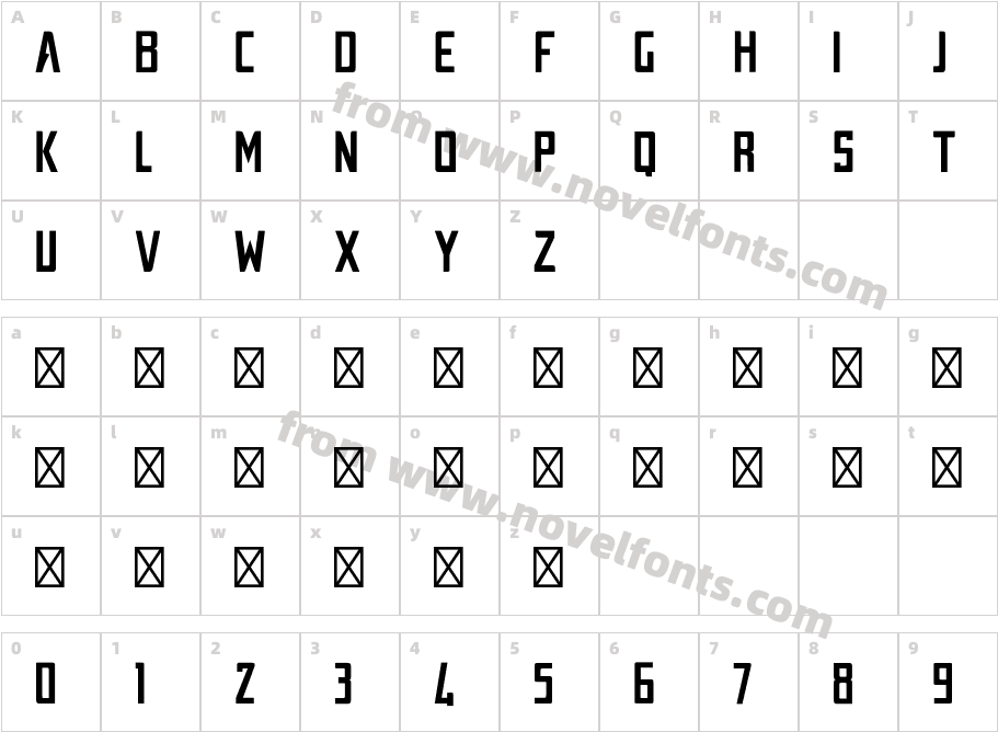 AUSTRALIA TITLECharacter Map