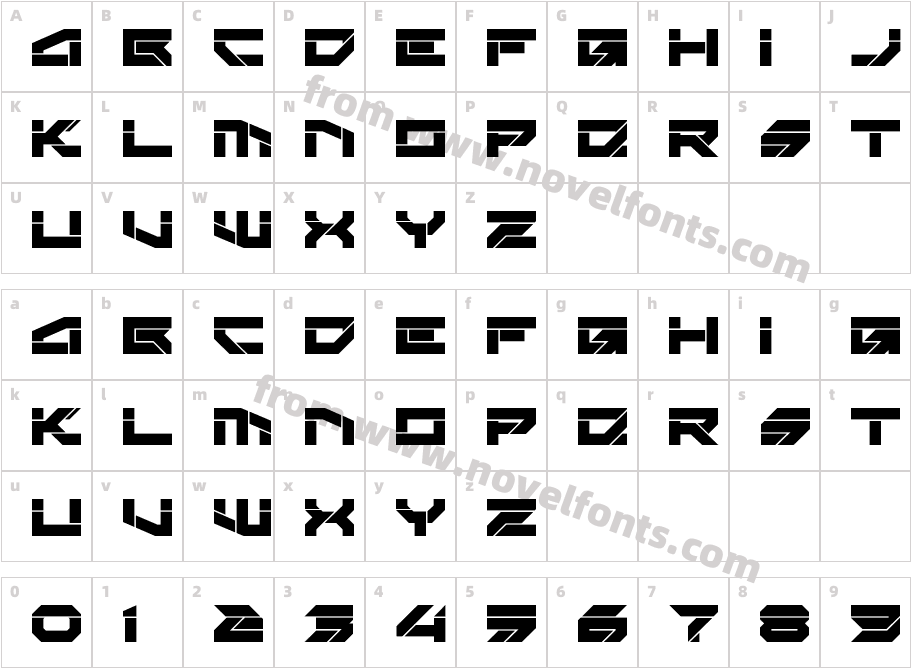 AX.LYMF.01RektecCharacter Map