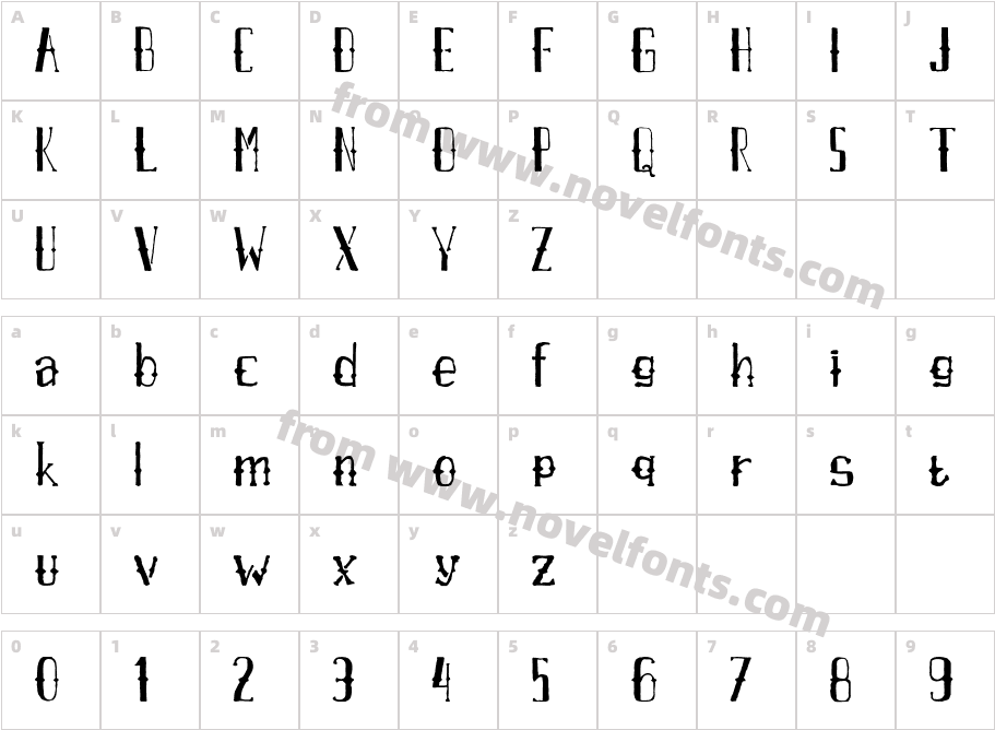 AXR Airpena Free VersionCharacter Map