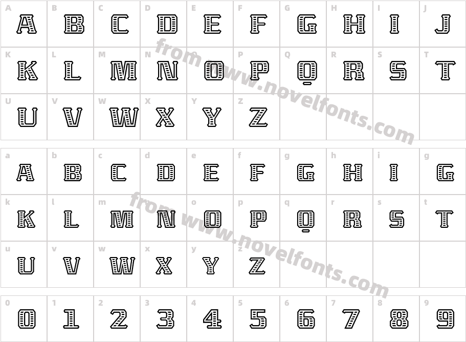 Abaton ITC StdCharacter Map