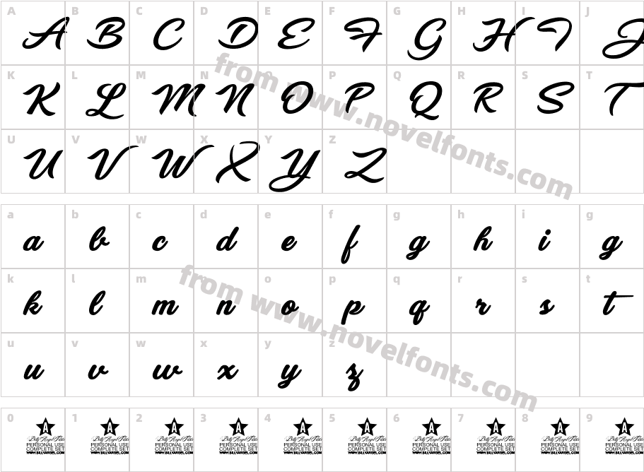 CHRISTMAS REVUE PERSONAL USECharacter Map