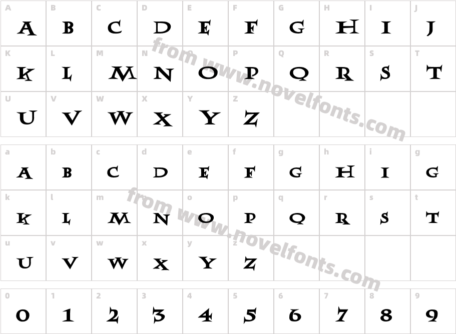 AblefontPressCharacter Map