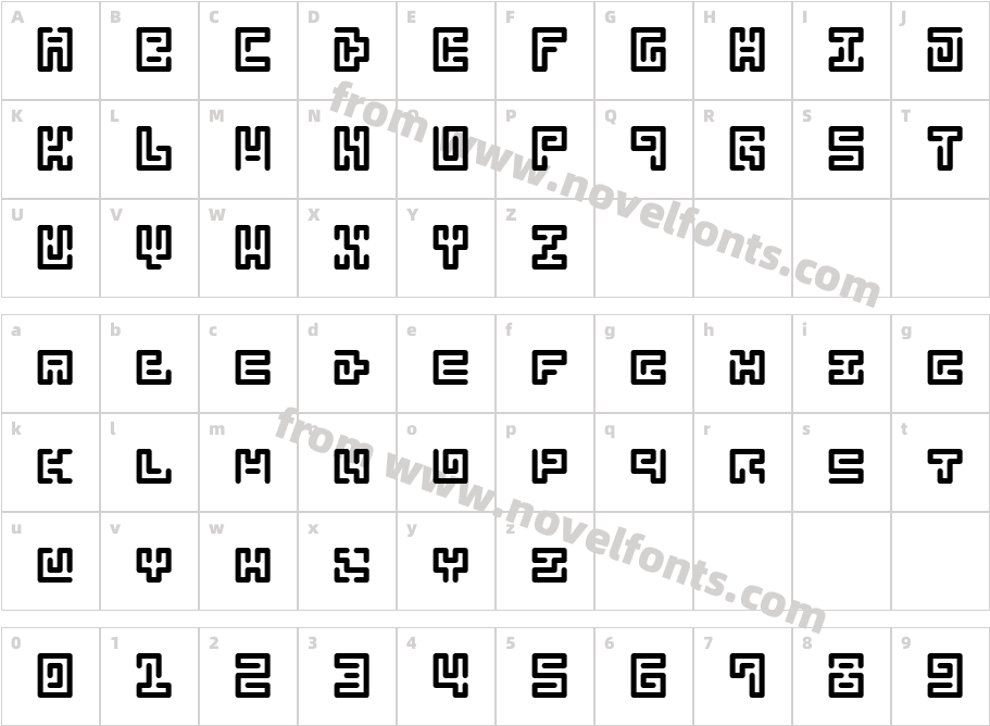 AbstractLabyrinthRounded-RegularCharacter Map